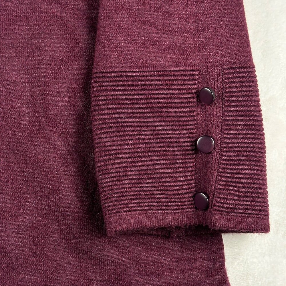 Stitch Fix Evolution by Cyrus Womens Cardigan Sweater Small Burgundy Open Front - Picture 6 of 7